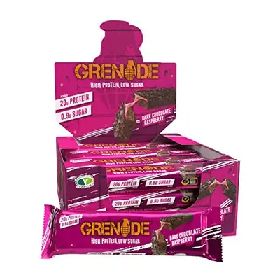 Grenade High Protein, Low Sugar Bar - Dark Chocolate Raspberry, x g