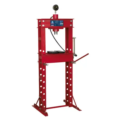 30 Tonne Floor Type Hydraulic Press - Sliding Ram Assembly - Pressure Gauge