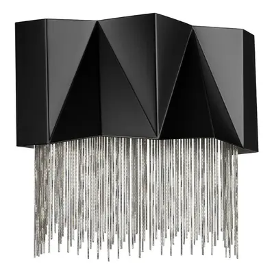 3 Bulb Wall Light Geometric Pendant Layers Satin Black Silver LED G9 3.5W LED