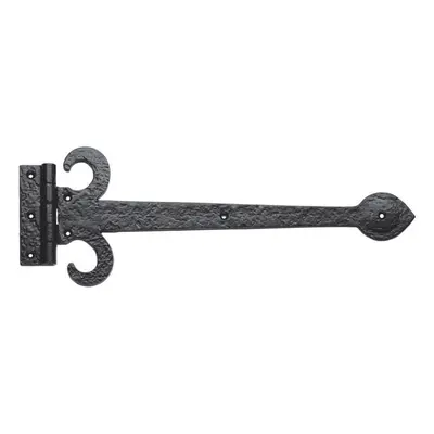 PAIR 305mm Ornate Sword T Hinge Black Antique Internal Decorative Door Hinge