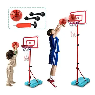 Kids Basketball Hoop and Stand Height AdjustableNet and Ball Outdoor Indoor Mini Basketball Hoop