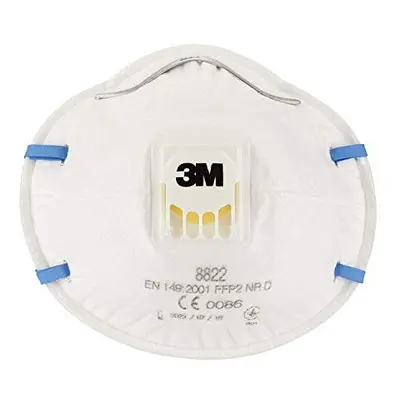 8822 FFP2 Cup Shaped Particulate Respirator White 3Piece