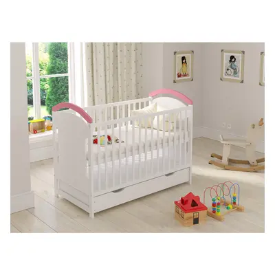 (Pink) Amie | Cot Bed 120x60cm with drawer