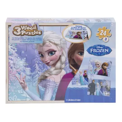 Frozen Disney Wood Puzzles in Wooden Storage Box (Styles Will Vary)