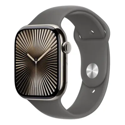 Apple Watch Series (GPS + Cellular) - mm - natural titanium - smart watch with sport band - fluo