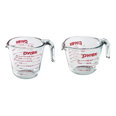 Pyrex Prepware Measuring Cup Clear with Red Measurements Duo Set