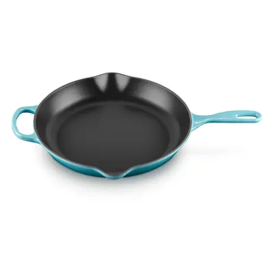 Le Creuset Enameled Cast Iron Signature Iron Handle Skillet, 11.75" (2-3/8 qt.), Caribbean