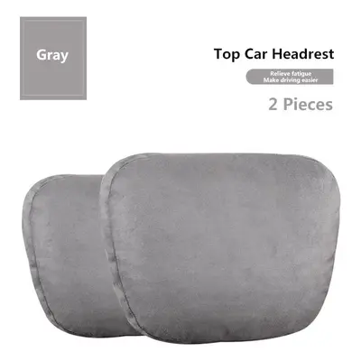 (2 Pcs Gray) Top Quality Design Class Car Headrest Car Seat Neck Pillow Car Neck