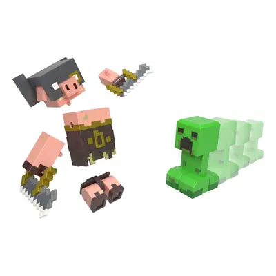 Minecraft LEGENDS CREEPER VS PIGLIN BRUISER Figures