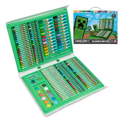 Minecraft Art Supplies for Kids Art Set for Boys Painting Creeper Crayons Paints Markers Oil Pas