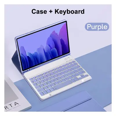 (purple, Tab A7 10.4) Keyboard Case For Samsung Galaxy Tab S9 Plus Bluetooth Keyboard Leather Ca