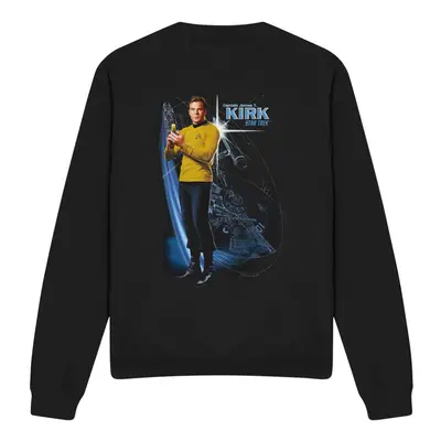 (XXL, Black) Star Trek Unisex Adult Galactic Captain Kirk Sweatshirt