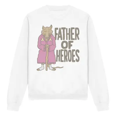 (M, White) Teenage Mutant Ninja Turtles Unisex Adult Father Of Heroes Sweatshirt