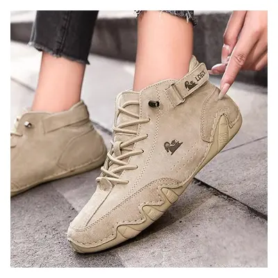 (khaki, 42) Women Boots Flats Waterproof Ankle Boots Ladies Comfortable Shoes Winter Booties Fem