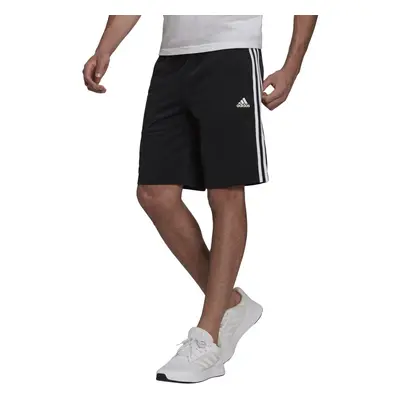 adidas Men's Warm-up Tricot Regular 3-Stripes Shorts Black/White Med