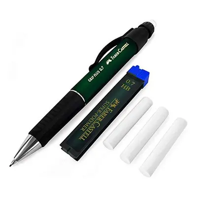 Grip Plus Mechanical Pencil 07mm Green Barrel SuperPolymer 07mm HB Leads Eraser Refills