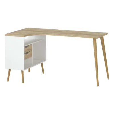 Desk Drawer in White and Oak