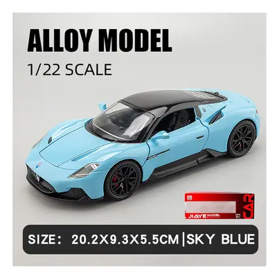 (Sky blue box) Large 1/22 Maserati MC20 Sport Car Alloy Model Car Diecast Metal Scale Collection