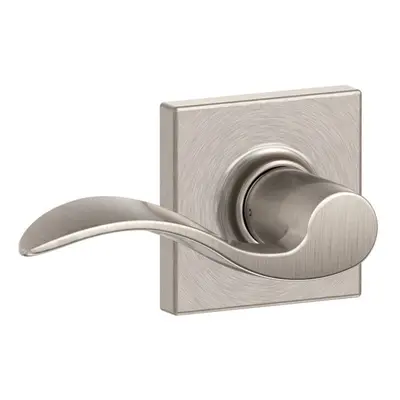 SCHLAGE Accent Lever with Collins Trim Hall and Closet Lock in Satin Nickel - F10 ACC COL