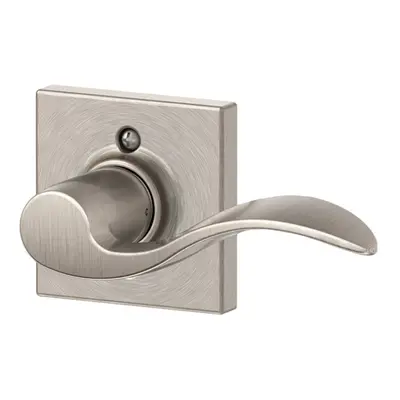 Schlage Accent Lever with Collins Trim Non-Turning Lock in Satin Nickel - Right Handed - F170 AC