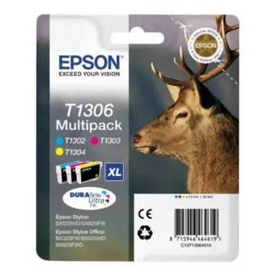 Epson C13T13064012 (T1306) Ink cartridge multi pack, 3x10.1ml, Pack qty