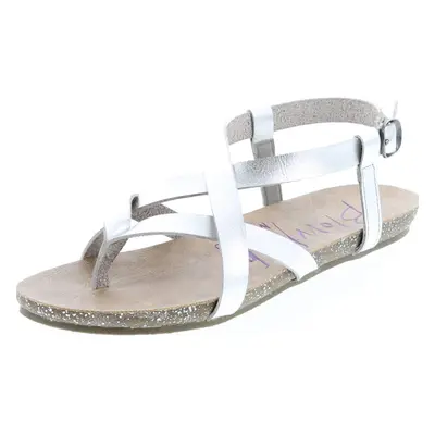 Blowfish Women's Granola Fisherman Sandal Silver Dyecut Pu 7.5