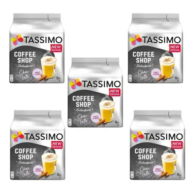 Tassimo Chai Latte Tea Pods, Pack of 5, Drinks