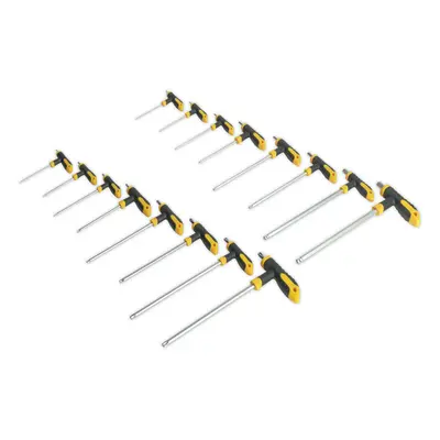 16 Piece T-Handle TRX-Star & Hex Key Set - 110mm to 265mm - Comfort Grip Handle