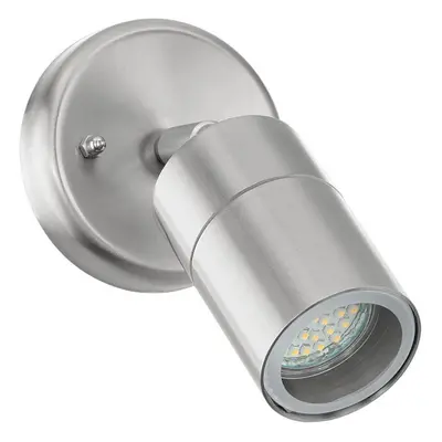 IP44 Outdoor Wall Light Stainless Steel x 5W GU10 Bulb Adjustable Porch Lamp