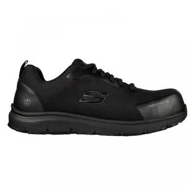 (9 (Adults'), Black) Work: Ulmus SR Black Mens Slip Resistant Lace Up Trainers