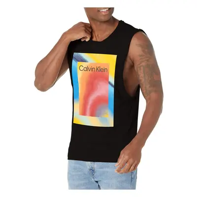 Calvin Klein Men's Reimagined Heritage Pride Muscle Tank Black Mediu