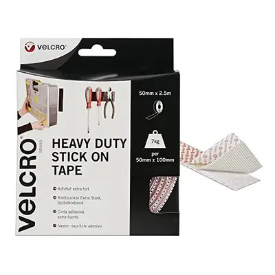 VELCRO Brand Heavy Duty Stick On Tape Cut-to-Length Industrial Strength Double Sided Hook & Loop