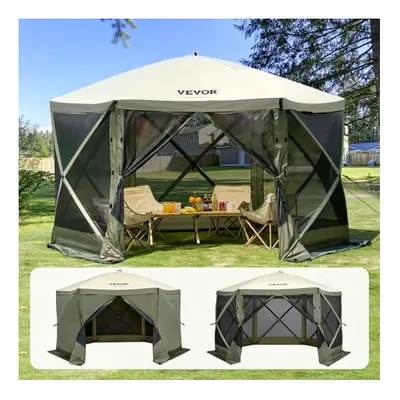 VEVOR Pop Up Gazebo Tent, Pop-Up Screen Tent Sided Canopy Sun Shelter with Removable Privacy Win