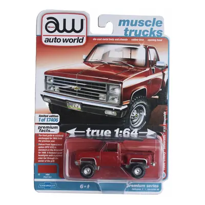 Auto World Chevy Silverado K10 Stepside Muscle Trucks red