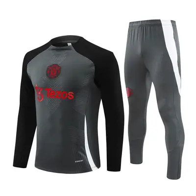 (2425 Manchester United dark gray [Player version], M) Football Winter Training Set Adult/Childr