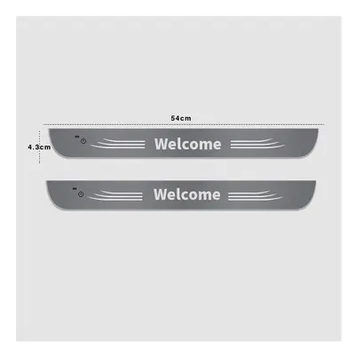 (Customized, 2pcs Front door) Customized Car Door Sill Light Threshold Lamp Logo Projector Lamp 