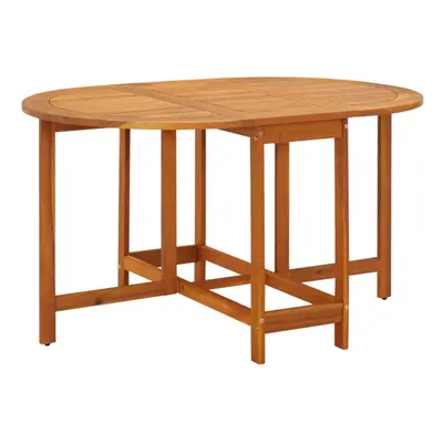 vidaXL Outdoor Oval Drop Leaf Table Garden Breakfast Dining Table Acacia Wood