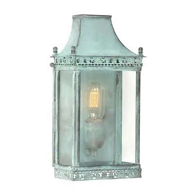 Outdoor IP44 Wall Light Sconce Verdigris LED E27 100W Bulb External d02398