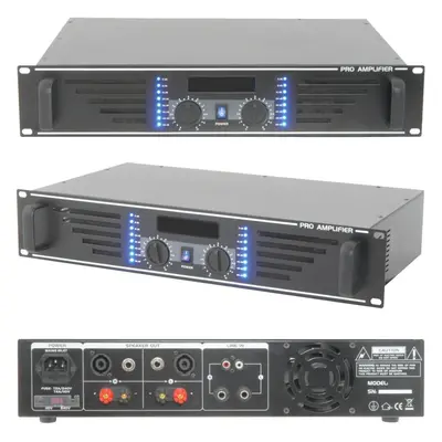 480W Stereo Power Amplifier Bar Disco Hi Fi Speaker Sound System 19" 2U Rack