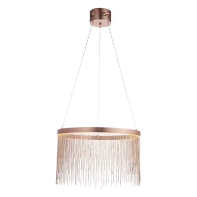 Brushed Copper Ceiling Pendant Light & Delicate Chains - Integrated LED Module