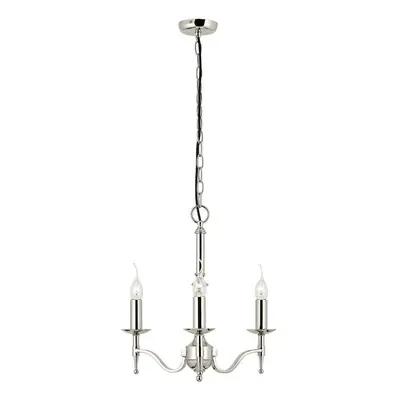 Avery Ceiling Pendant Chandelier Light Lamp Bright Nickel Curved Candelabra