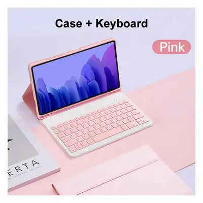 (pink, Tab A7 10.4) Keyboard Case For Samsung Galaxy Tab S9 Plus Bluetooth Keyboard Leather Case