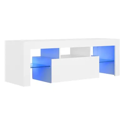 vidaXL TV Cabinet with LED Lights Hifi Stand Entertainment Centre Modern TV Unit Desk Lowboard B