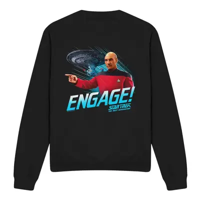 (XL, Black) Star Trek Unisex Adult Engage Sweatshirt