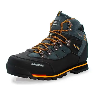 (Yellow, 40) Hiking Shoes Men Outdoor Trekking Shoes High Top Mountain Climbing Shoes Comfortabl