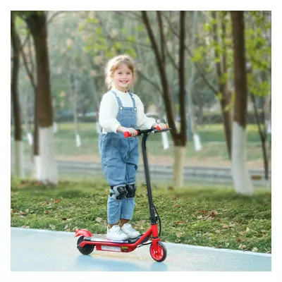 AIYAPLAY Electric Scooter for with Dual Brakes & Colourful Light, Red