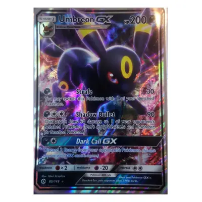 POKEMON, Sun and Moon, UMBREON GX 80/149