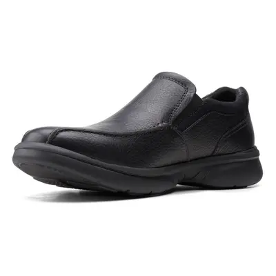 Clarks Men's Bradley Step Loafer Black Tumbled Leather Wide