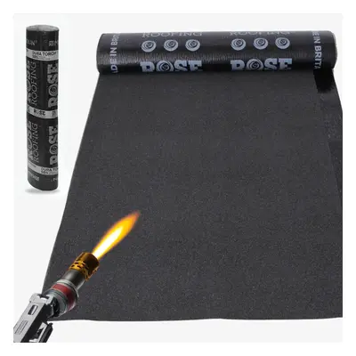 (Capsheet Black 8m) Premium Torch-On Heavy Duty Roofing Felt Mineral Capsheet & Sanded Underlay