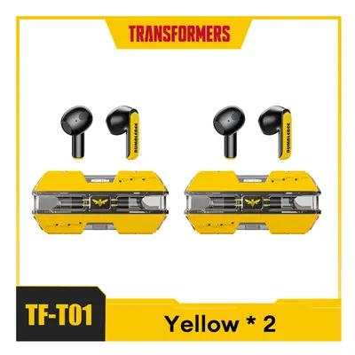 (Yellow 2) TF-T01 TWS Earphones Bluetooth 5.3 Wireless Earphone Low Latency HIFI